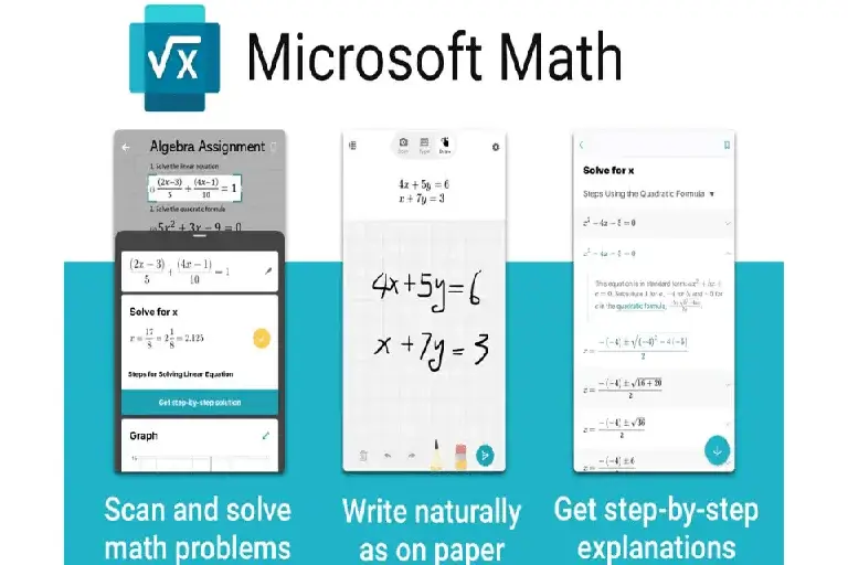 تطبيق Microsoft Math Solver